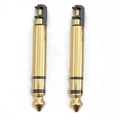 金色6.35mm モノ 50L オードオール 男性 イヤホンプラグ接続器 ヘッドフォン用スレッド